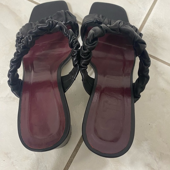 STAUD Frankie Ruched slide Sandals size 39.5 (9.5) - Picture 2 of 6